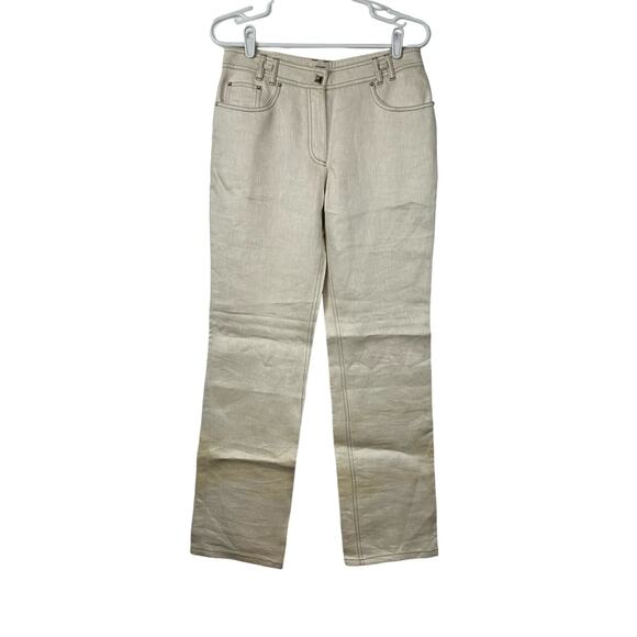 Hermes Pants Cream Color Size 38 or 6 **Damaged**